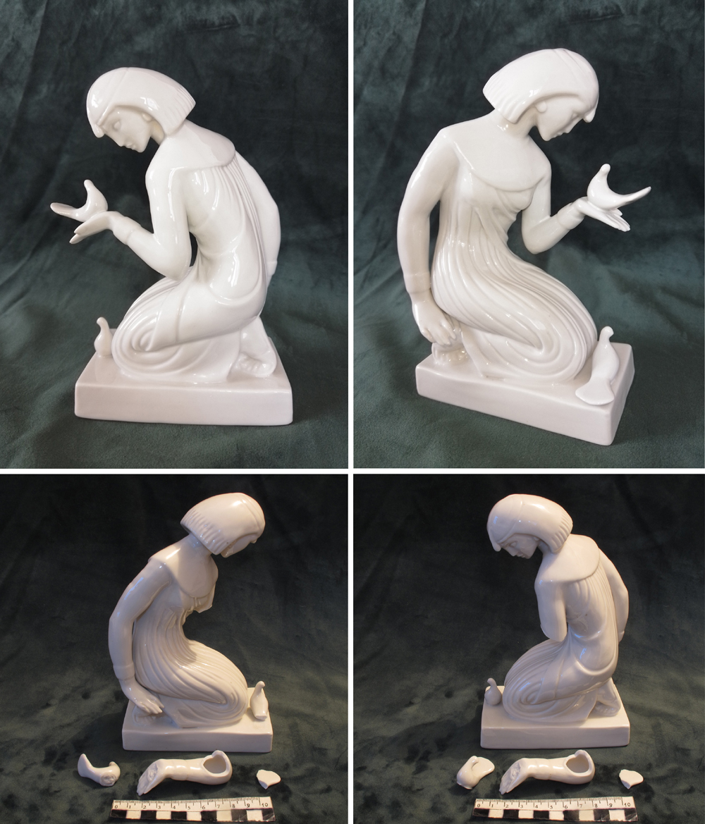 Restoration of ceramic figurines and dishes to order 